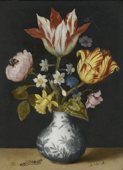 Naturaleza muerta de flores en un jarrón Wan-Li de Ambrosius Bosschaert the Elder