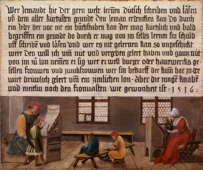 Letrero del maestro de escuela de Ambrosius Holbein