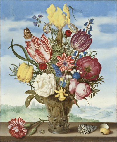 Ramo de flores en un alféizar de Ambrosius the Elder Bosschaert