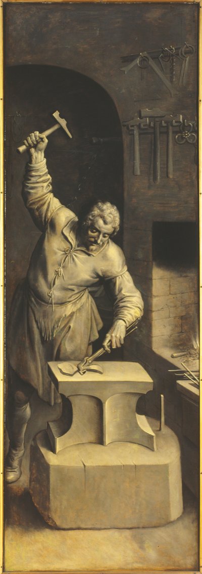 San Eligio en su taller (óleo sobre tabla) de Ambrosius the Elder Francken or Franck