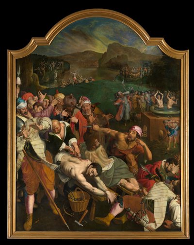 Martirio de los santos Crispín y Crispiniano (óleo sobre tabla) de Ambrosius the Elder Francken or Franck