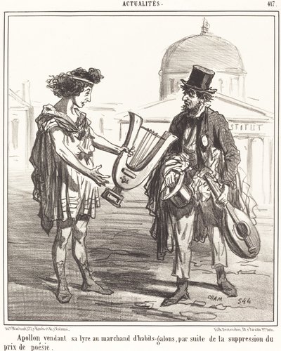 Apolo vendiendo su lira de Amédée Charles Henri Cham