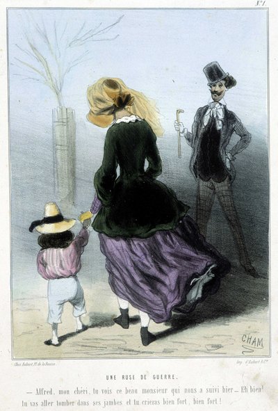 Una artimaña de guerra - en "Madeleines" de Cham, v.1870-1880 de Amédée de Noé