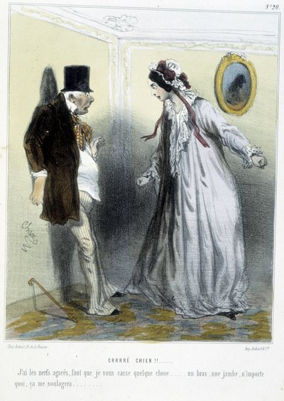 ¡Crrr perro! - en “Madeleines” por Cham, c.1870-1880 de Amédée de Noé