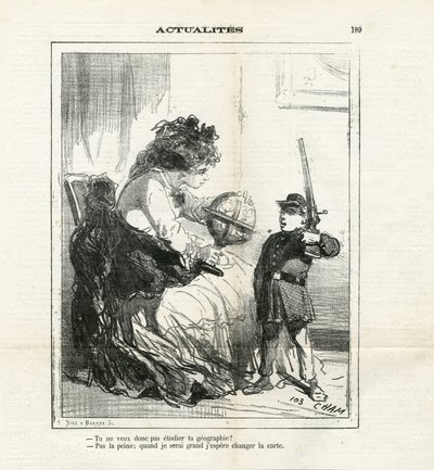 Ilustración de Cham (1819-1879) en Le Charivari de Amédée de Noé