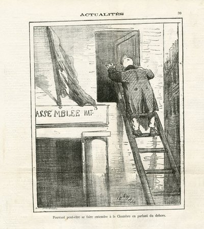 Ilustración de Cham (1819-1879) en Le Charivari de Amédée de Noé