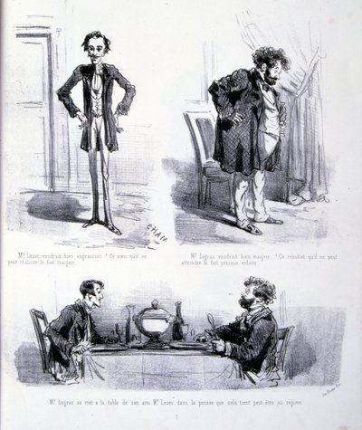 Ilustración para El arte de engordar y adelgazar de Amédée de Noé