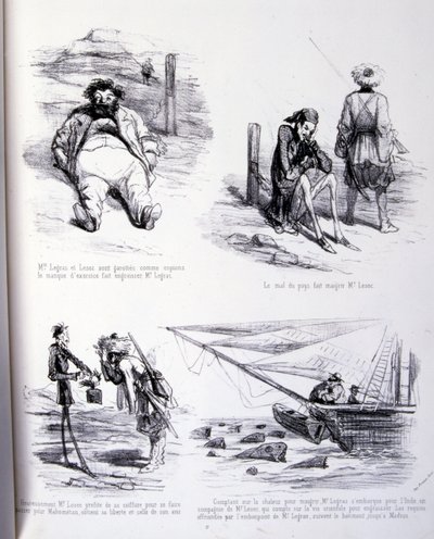 Ilustración para El arte de engordar y adelgazar de Amédée de Noé
