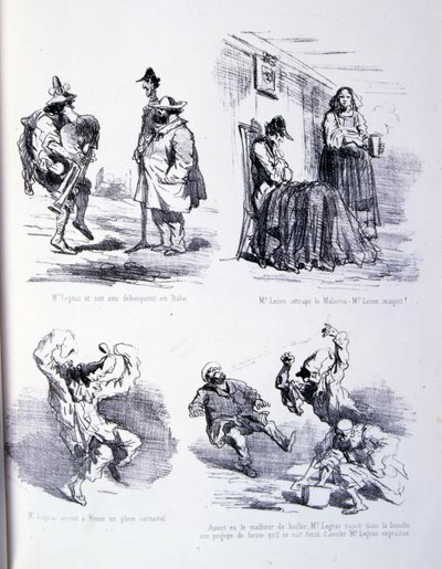Ilustración para El arte de engordar y adelgazar de Amédée de Noé