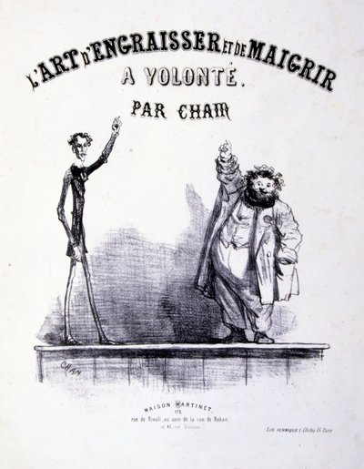 Ilustración para El arte de engordar y perder peso de Amédée de Noé