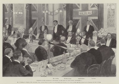 Banquete para los jugadores de críquet australianos en el Inns of Court Hotel, 7 de septiembre de Amedee Forestier