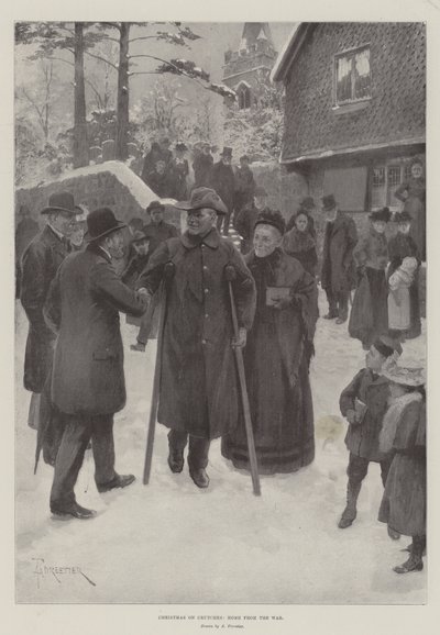 Navidad en muletas, de vuelta de la guerra de Amedee Forestier