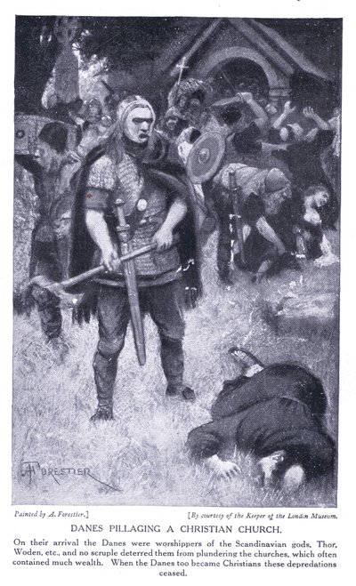 Danos saqueando una iglesia cristiana, años 1920 de Amedee Forestier