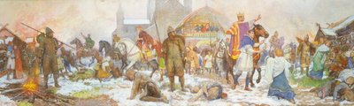 Episodio en la coronación de Guillermo I, Londres, Navidad, 1066 de Amedee Forestier
