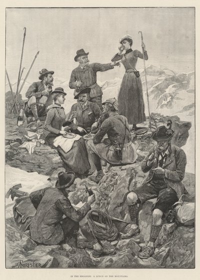 En el Engadine, un almuerzo en las montañas de Amedee Forestier