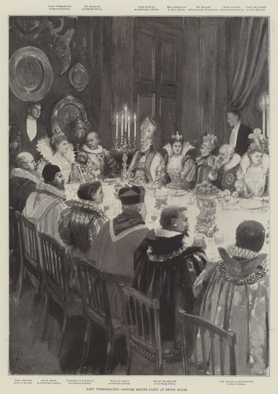 Fiesta de disfraces de Lady Tweedmouth en Brook House de Amedee Forestier