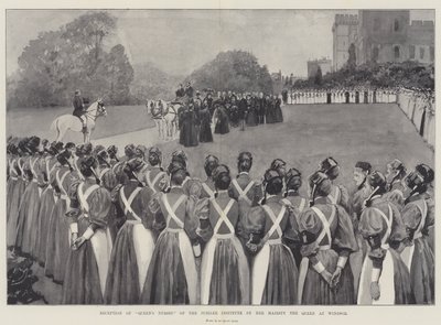 Recepción de las enfermeras de la Reina del Instituto del Jubileo por Su Majestad la Reina en Windsor de Amedee Forestier