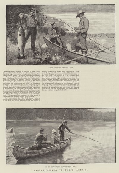 Pesca de salmón en América del Norte de Amedee Forestier