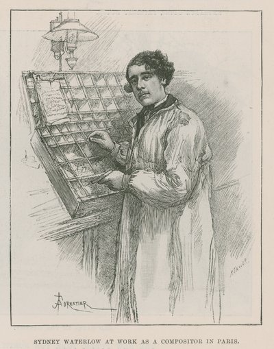 Sir Sydney Waterlow, trabajando como tipógrafo en París de Amedee Forestier