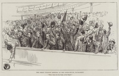 La gran reunión unionista en la Ópera, Haymarket de Amedee Forestier