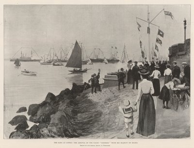 El Rey en Cowes, la llegada del yate Osborne con Su Majestad a bordo de Amedee Forestier