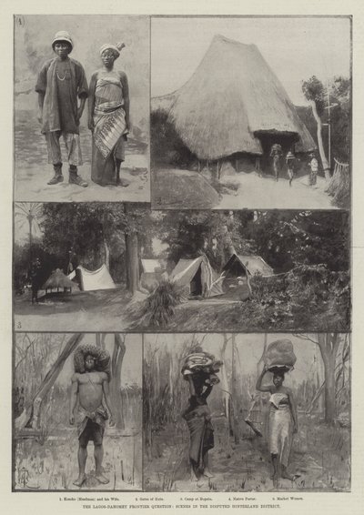 La cuestión fronteriza Lagos-Dahomey, escenas en el distrito disputado del interior de Amedee Forestier