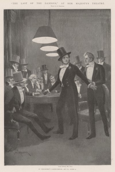 El último de los dandis, en el Teatro de Su Majestad de Amedee Forestier