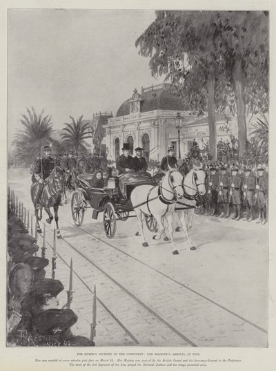 El Viaje de la Reina al Continente, la Llegada de Su Majestad a Niza de Amedee Forestier