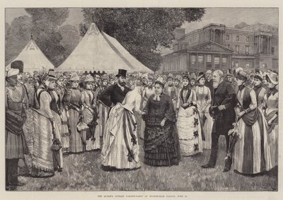 La fiesta en el jardín del jubileo de la reina en el Palacio de Buckingham, 29 de junio de Amedee Forestier