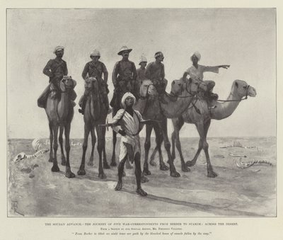 El avance en Sudán, el viaje de cinco corresponsales de guerra de Berber a Suakim, a través del desierto de Amedee Forestier