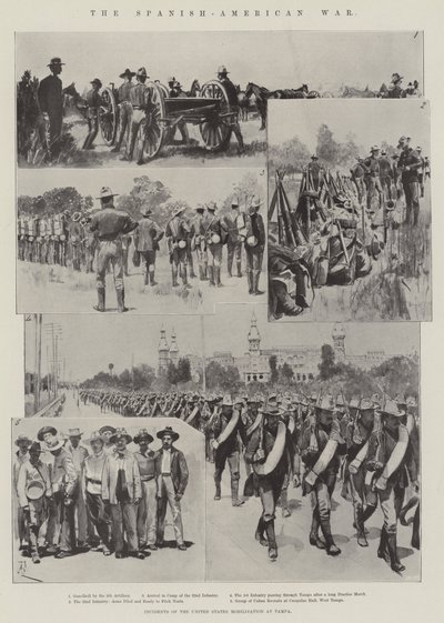 La guerra hispanoamericana, incidentes de la movilización de Estados Unidos en Tampa de Amedee Forestier