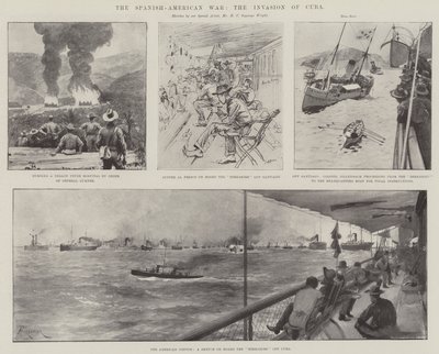 La guerra hispanoamericana, la invasión de Cuba de Amedee Forestier