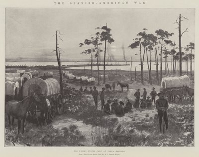 La Guerra Hispanoamericana, el campamento de los Estados Unidos en el puerto de Tampa de Amedee Forestier