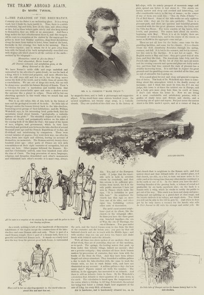 El vagabundo en el extranjero otra vez, por Mark Twain de Amedee Forestier