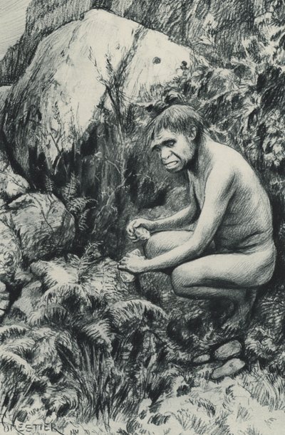El antiguo inquilino del Viejo Plateau, quizás hace diez mil siglos de Amedee Forestier