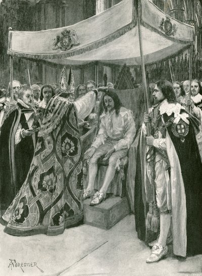 La unción de Carlos I de Amedee Forestier