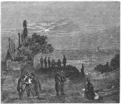 Experimento para calcular la velocidad del sonido en el aire, París, 1822 1873 de Amedee Guillemin