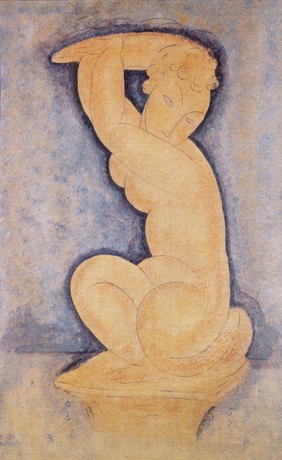 Cariatide, 1914 de Amedeo Modigliani
