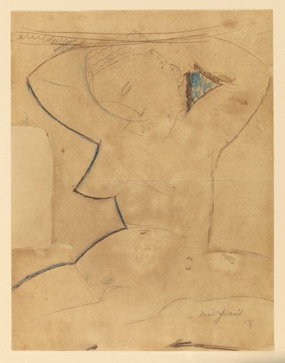 Caryatide au Sein Pointu (cariátide con pecho puntiagudo) de Amedeo Modigliani