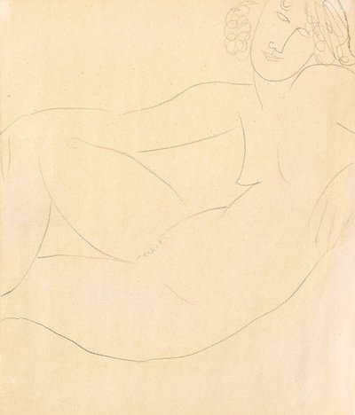 Mujer desnuda apoyada, 1918 de Amedeo Modigliani