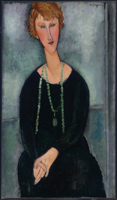 Mujer con collar verde (Madame Menier) de Amedeo Modigliani