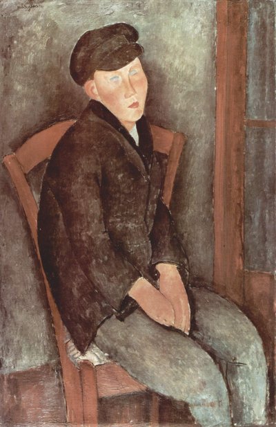 Alemán: Niño sentado con sombrero de Amedeo Modigliani