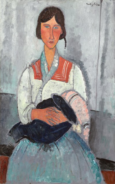 Gitana con bebé de Amedeo Modigliani