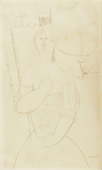 Arlequín, c.1915 de Amedeo Modigliani