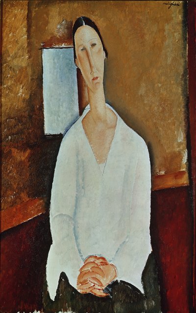 Madame Zborowska con las manos juntas, c.1917 de Amedeo Modigliani