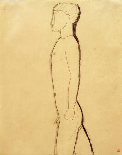 Hombre de perfil de Amedeo Modigliani