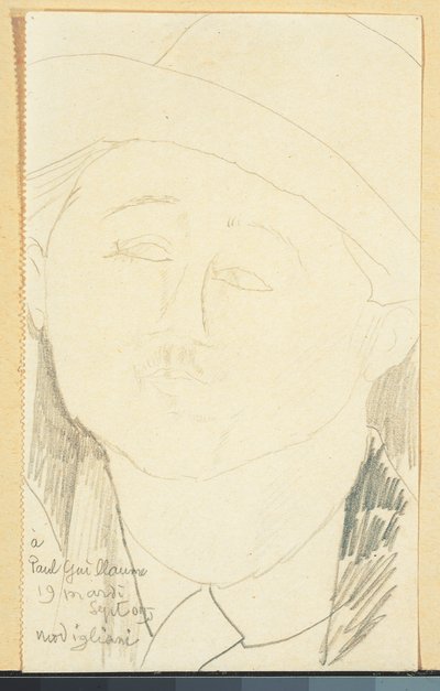 Retrato de Paul Guillaume, c.1916 (lápiz sobre papel) de Amedeo Modigliani