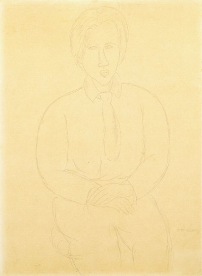Retrato de Soutine Sentado, 1917 de Amedeo Modigliani