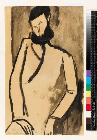 Retrato de un hombre con barba, 1909 de Amedeo Modigliani