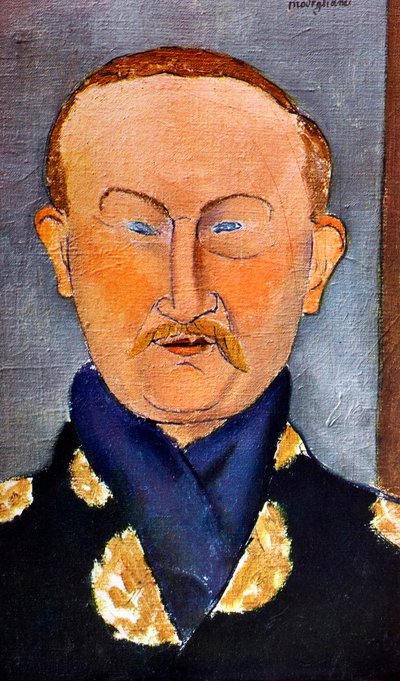 Retrato del pintor Léon Bakst, 1917 de Amedeo Modigliani